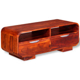 Coffee Table Solid Acacia Wood 90x40x35 cm - Side View