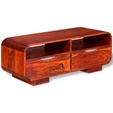 Coffee Table Solid Acacia Wood 90x40x35 cm - Top-Down View