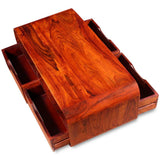 Coffee Table Solid Acacia Wood 90x40x35 cm - Close-Up Angle