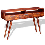 Console Table Solid Acacia Wood 120x30x75 cm - Top-Down View