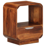 Nightstand with Drawer Solid Acacia Wood 40x30x50 cm - Low Angle
