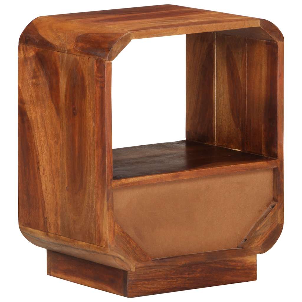 Nightstand with Drawer 2 pcs Solid Acacia Wood 40x30x50 cm