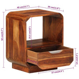 Nightstand with Drawer 2 pcs Solid Acacia Wood 40x30x50 cm