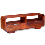 TV Cabinet Solid Acacia Wood 116x30x40 cm - Top-Down View