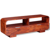 TV Cabinet Solid Acacia Wood 116x30x40 cm - 45-Degree Angle