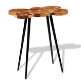 Log Bar Table Solid Acacia Wood 90x60x110 cm - Front View