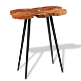 Log Bar Table Solid Acacia Wood 90x60x110 cm - Side View