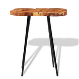 Log Bar Table Solid Acacia Wood 90x60x110 cm - Rear View