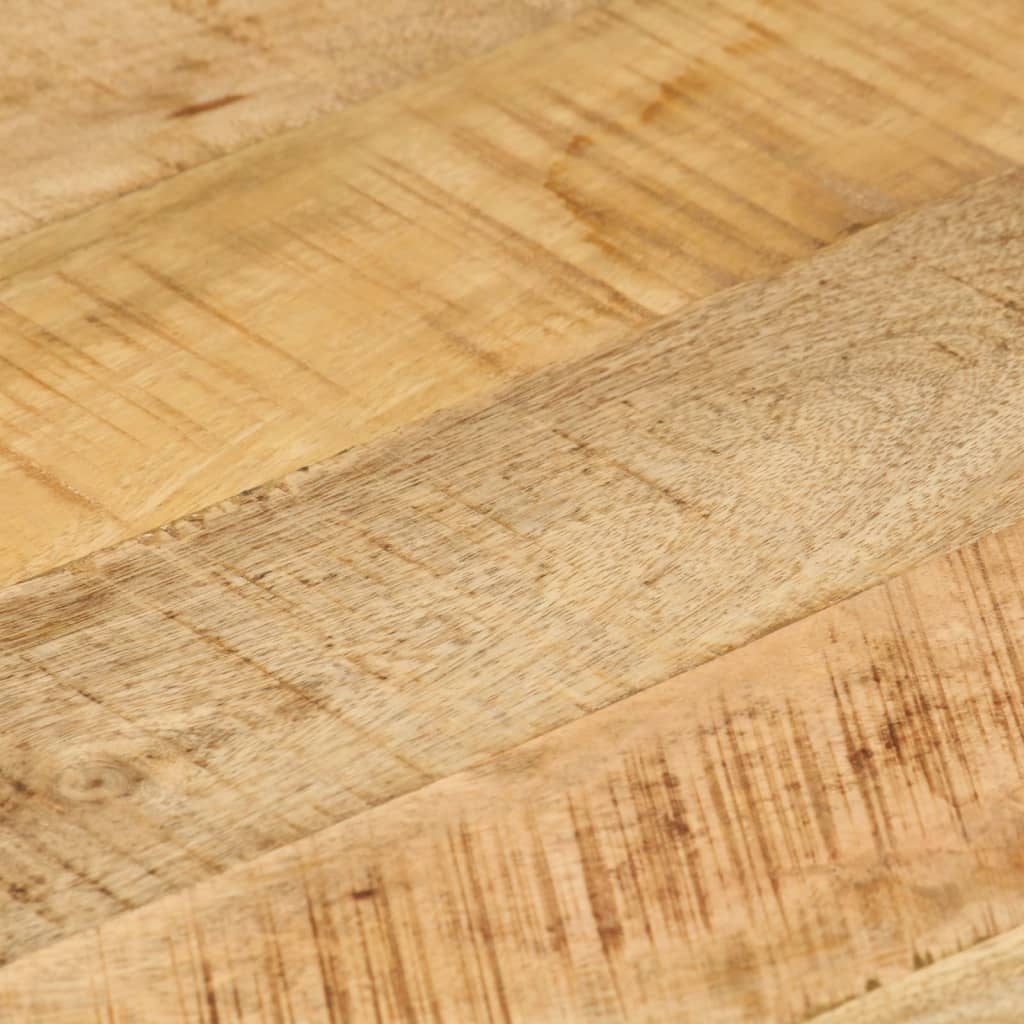 Side Table with Drawer Wheels Mango Wood 40x40x45 cm