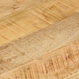 Side Table with Drawer Wheels Mango Wood 40x40x45 cm - Extra Image