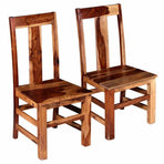Dining Chairs 2 pcs Solid Acacia Wood
