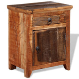 Nightstand Solid Acacia Reclaimed Wood - Side View