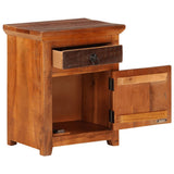 Nightstand Solid Acacia Reclaimed Wood - Rear View