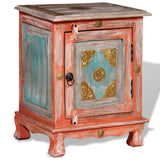 Nightstand Solid Mango Wood Orange - Top-Down View