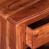 Nightstand with Drawers Solid Acacia Wood - Low Angle