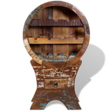 Wine Rack for 10 Bottles Solid Reclaimed Wood - Side View