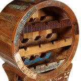 Wine Rack for 10 Bottles Solid Reclaimed Wood - Top-Down View