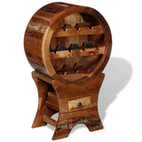 Wine Rack for 10 Bottles Solid Reclaimed Wood - Close-Up Angle