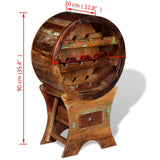 Wine Rack for 10 Bottles Solid Reclaimed Wood - Extra Image