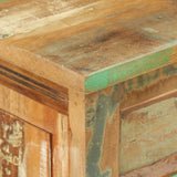 4-Layer Shoe Cabinet with Drawer Solid Reclaimed Wood - Close-Up Angle