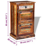 4-Layer Shoe Cabinet with Drawer Solid Reclaimed Wood - Extra Image