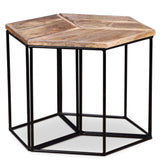 Coffee Table Solid Mango Wood 56x48x40 cm - Side View
