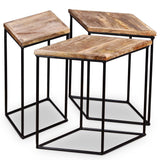 Coffee Table Solid Mango Wood 56x48x40 cm - Rear View