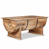 Coffee Table Solid Mango Wood 88x50x40 cm - Front View
