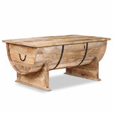 Coffee Table Solid Mango Wood 88x50x40 cm - Close-Up Angle