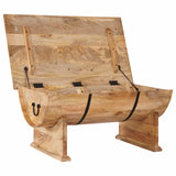 Coffee Table Solid Mango Wood 88x50x40 cm - Side View