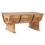 Coffee Table Solid Mango Wood 88x50x40 cm - Top-Down View