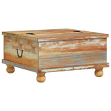 Coffee Table Reclaimed Wood 70x70x38 cm - Low Angle