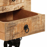 Coffee Table Rough Mango Wood 70x70x40 cm - Extra Image