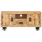 TV Cabinet Rough Mango Wood 110x30x50 cm - Front View