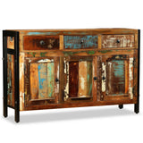 Sideboard Solid Reclaimed Wood 120x35x76 cm - Front View