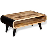 Coffee Table Rough Mango Wood 90x55x39 cm - Front View