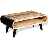 Coffee Table Rough Mango Wood 90x55x39 cm - Top-Down View