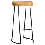 Bar Stools 2 pcs Solid Mango Wood - Extra Image