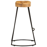 Bar Stools 2 pcs Solid Mango Wood - Top-Down View