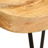 Bar Stools 2 pcs Solid Mango Wood - Rear View