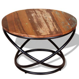 Coffee Table Solid Reclaimed Wood 60x60x40 cm - Front View