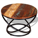 Coffee Table Solid Reclaimed Wood 60x60x40 cm - Side View