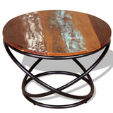 Coffee Table Solid Reclaimed Wood 60x60x40 cm - Top-Down View