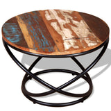 Coffee Table Solid Reclaimed Wood 60x60x40 cm - Rear View