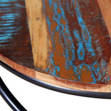 Coffee Table Solid Reclaimed Wood 60x60x40 cm - Close-Up Angle
