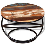 Coffee Table Solid Reclaimed Wood 60x60x40 cm - Low Angle