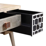 Coffee Table with Drawers Solid Mango Wood 105x55x41 cm