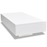 Coffee Table High Gloss White - Front View