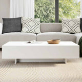 Coffee Table High Gloss White - Side View