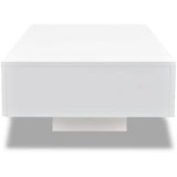 Coffee Table High Gloss White - 45-Degree Angle